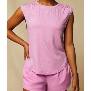 NWOT Women's Fabletics Dry Flex Tunic‎ Tank Top Pink Sunset Heather - Small